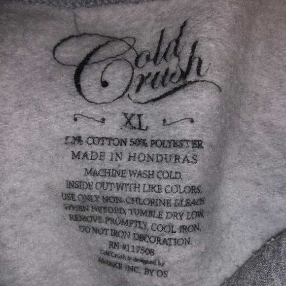 Grey cropped hoodie. - Picture 4 of 4